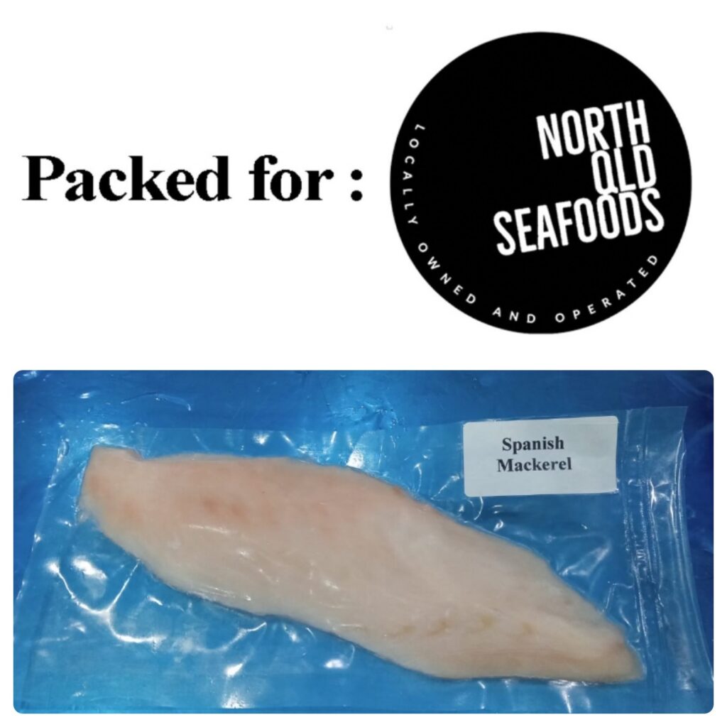 Sliced Premium Spanish Mackerel 130g 5KG North QldSeafoods